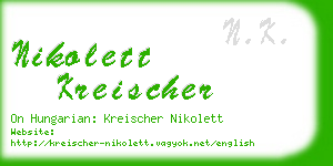 nikolett kreischer business card